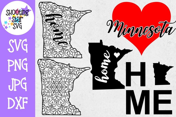 Minnesota US State SVG Decal Bundle - 50 States SVG example image 1