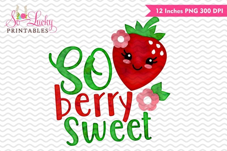 So berry sweet watercolor sublimation design example image 1