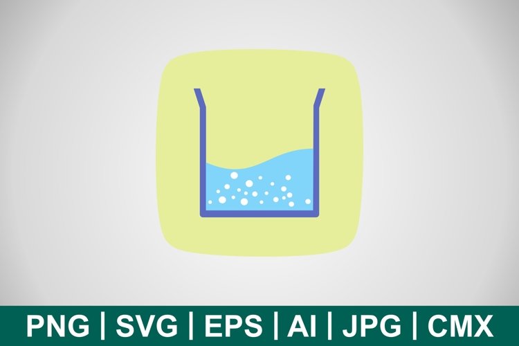 Vector Beaker Half Fill Icon example image 1