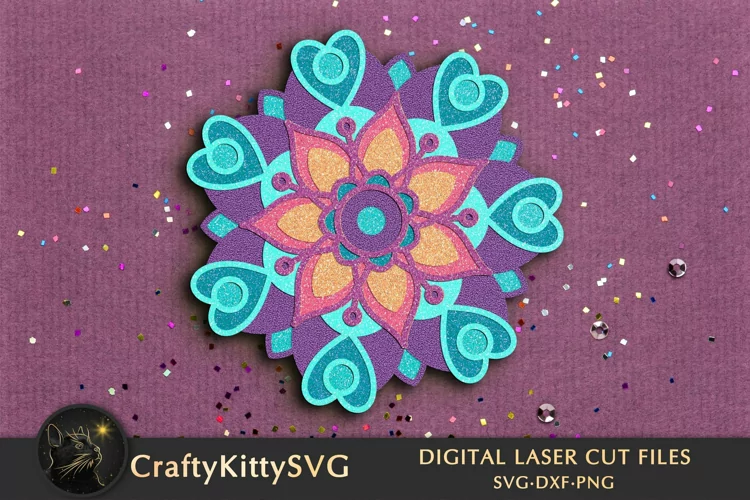 3D Snowflake Ornament SVG, Christmas Layered Paper Cut SVG