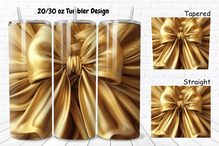 3D About Books Bow Coquette 20/30oz Skinny Tumbler example image 1