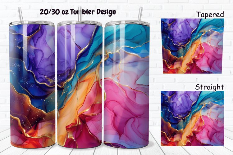 Alcohol Ink Tumbler Wrap Image 18