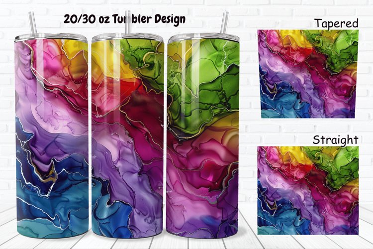 Alcohol Ink Tumbler Wrap Image 11