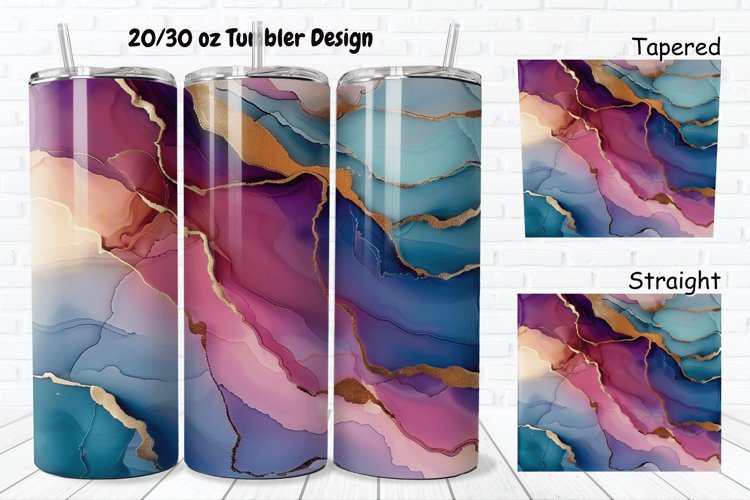 Alcohol Ink Tumbler Wrap Image 13