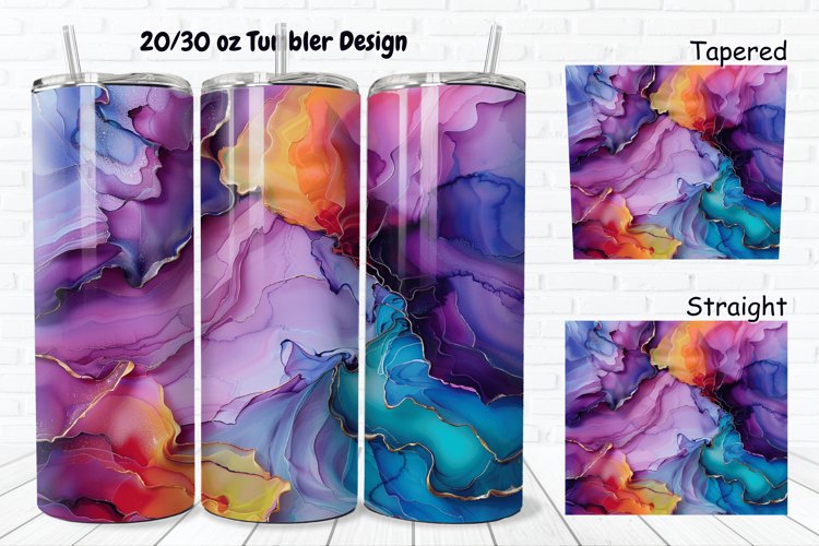 Alcohol Ink Tumbler Wrap Image 14
