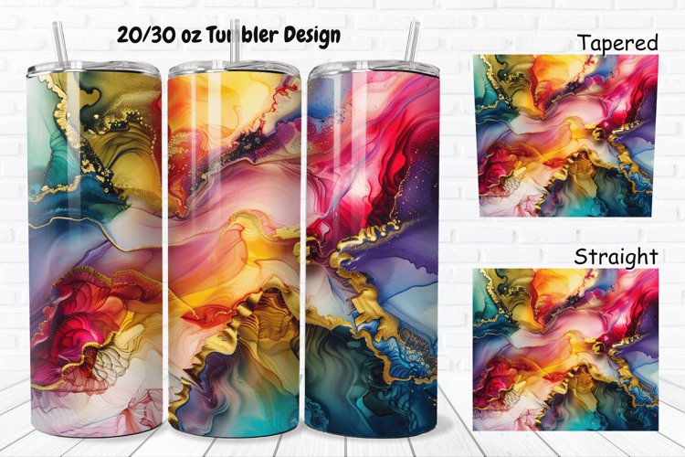 Alcohol Ink Tumbler Wrap Image 19