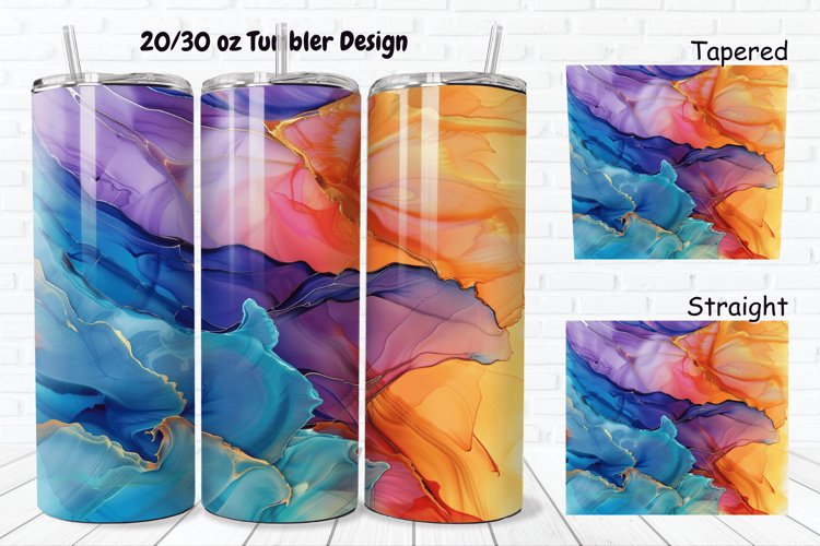 Alcohol Ink Tumbler Wrap Image 12