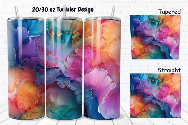 Alcohol Ink Tumbler Wrap Image 8