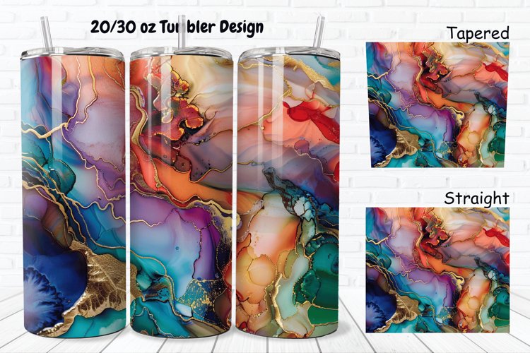 Alcohol Ink Tumbler Wrap Image 19