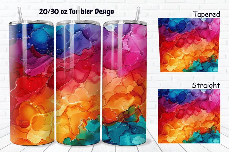 Alcohol Ink Tumbler Wrap Image 10