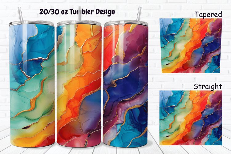 Alcohol Ink Tumbler Wrap Image 15