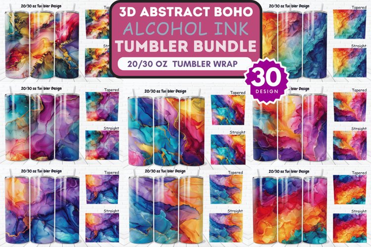 Alcohol Ink Tumbler Wrap Image 13