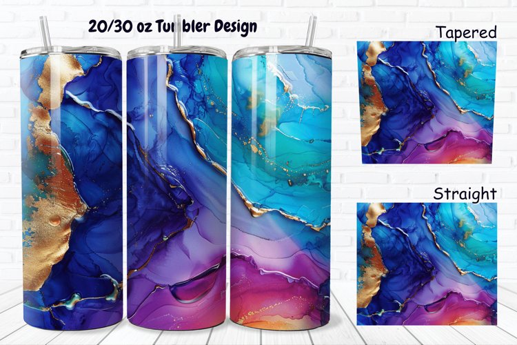 Alcohol Ink Tumbler Wrap Image 5