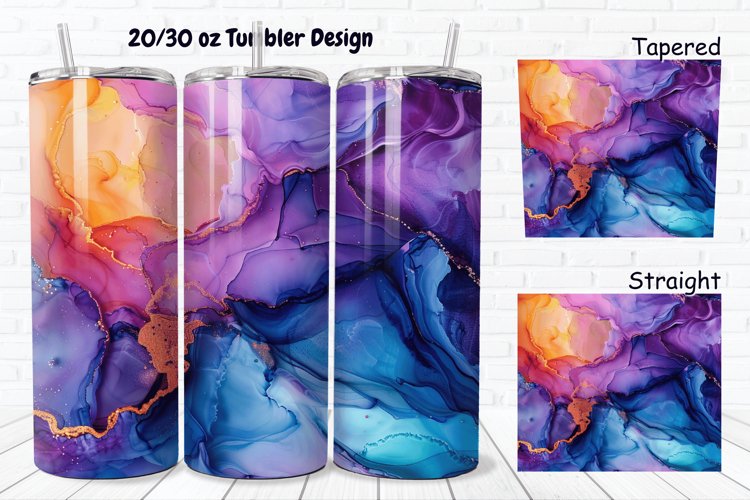 Alcohol Ink Tumbler Wrap Image 14