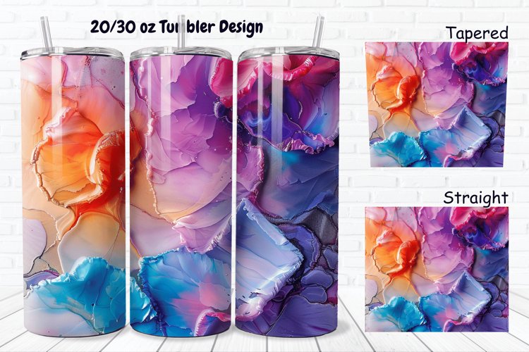 Alcohol Ink Tumbler Wrap Image 16