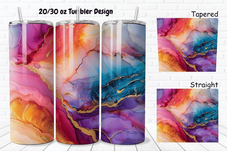 Alcohol Ink Tumbler Wrap Image 4