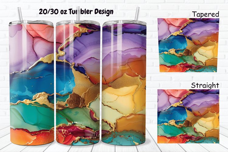 Alcohol Ink Tumbler Wrap Image 9