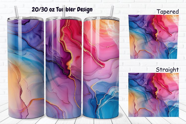 Alcohol Ink Tumbler Wrap Image 7