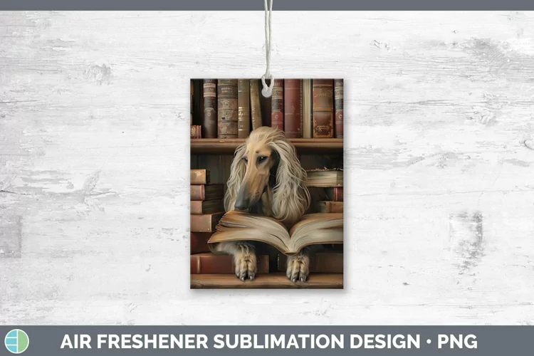 3D Books Afghan Hound Air Freshener Sublimation Car Freshene