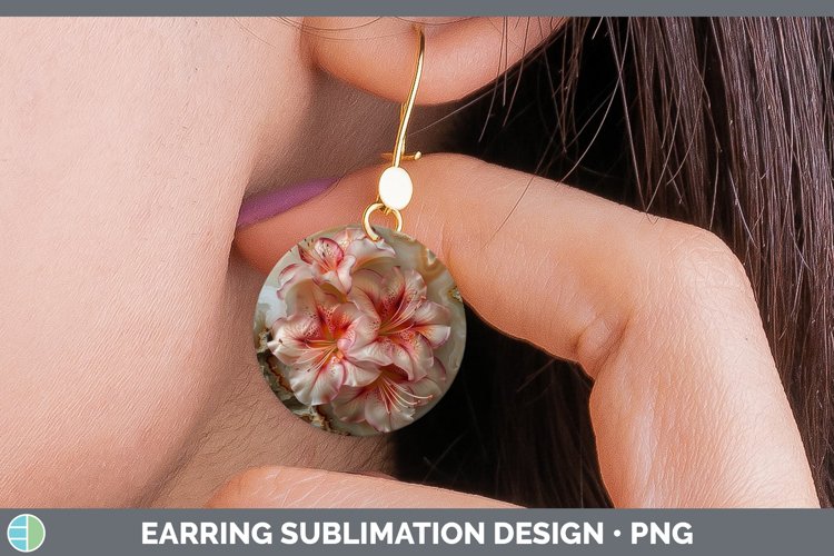 Gorgeous3D Agate Flowers Round Earrings design.