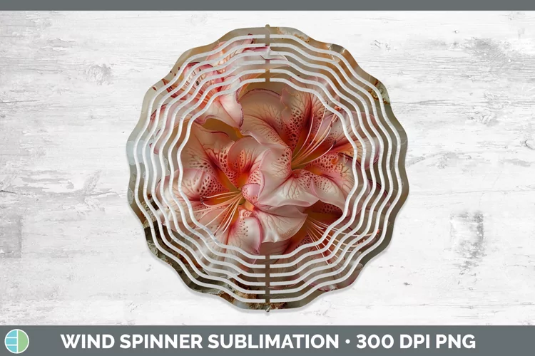 3D Agate Flowers Azalea Wind Spinner Sublimation Spinner Des
