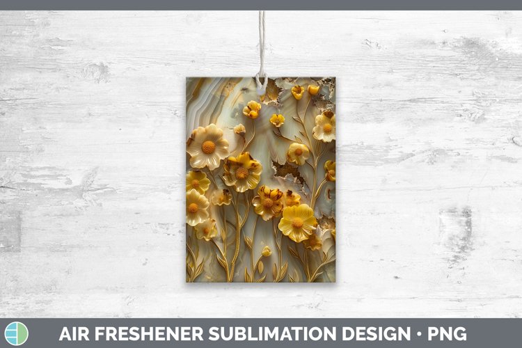 Gorgeous3D Agate Flowers Air Freshener design.