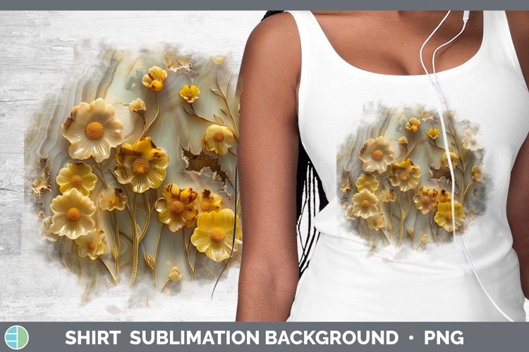 Gorgeous3D Agate Flowers Shirt design.