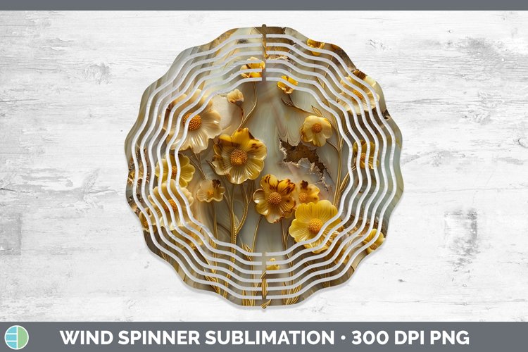 Gorgeous3D Agate Flowers Wind Spinner design.