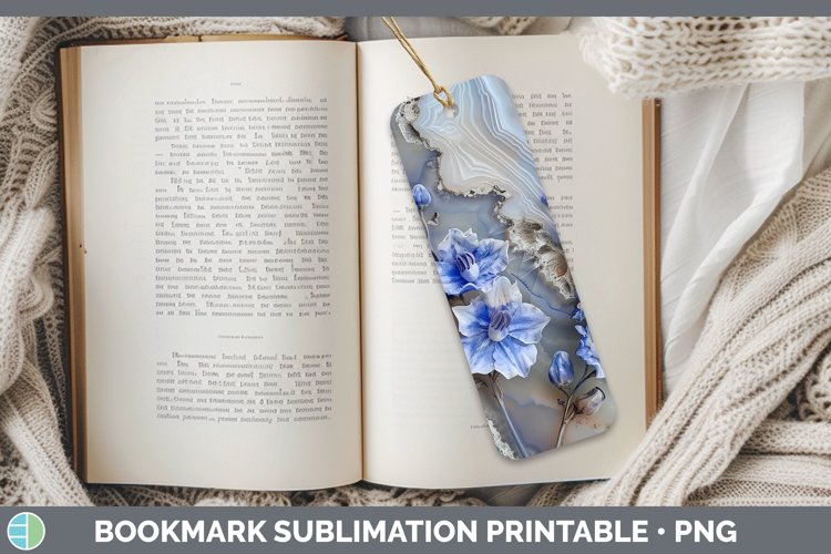 Gorgeous3D Agate Flowers Bookmark design.