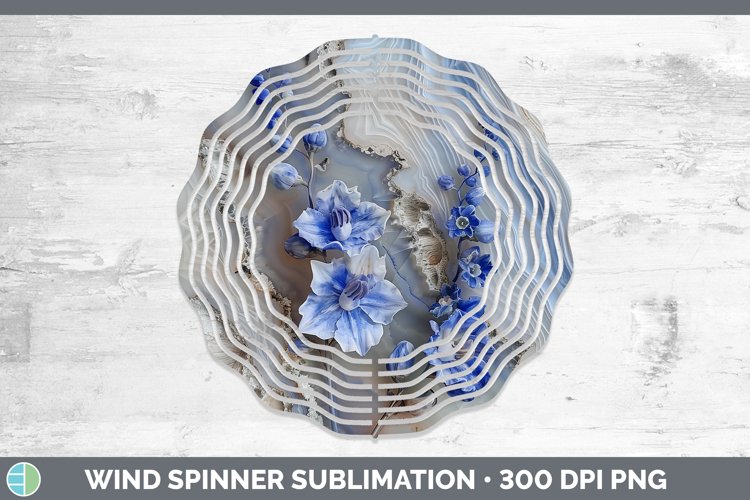 Gorgeous3D Agate Flowers Wind Spinner design.
