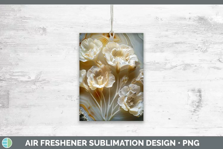 3D Agate Flowers Freesia Air Freshener Sublimation Car Fresh