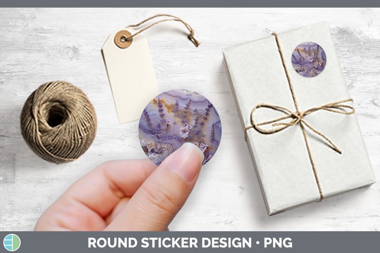 Gorgeous3D Agate Flowers Stickers design.