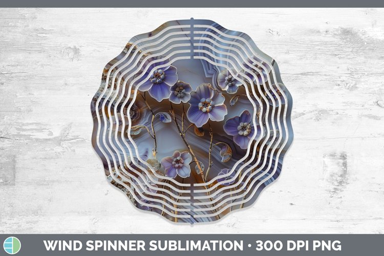 Gorgeous3D Agate Flowers Wind Spinner design.