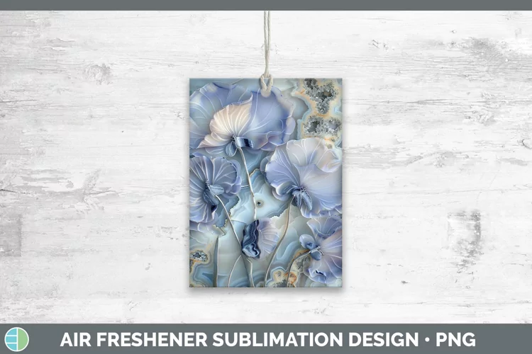 3D Agate Flowers Sweet Pea Air Freshener Sublimation Car Fre