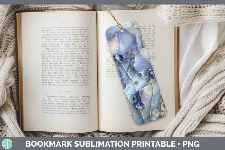 Gorgeous3D Agate Flowers Bookmark design.