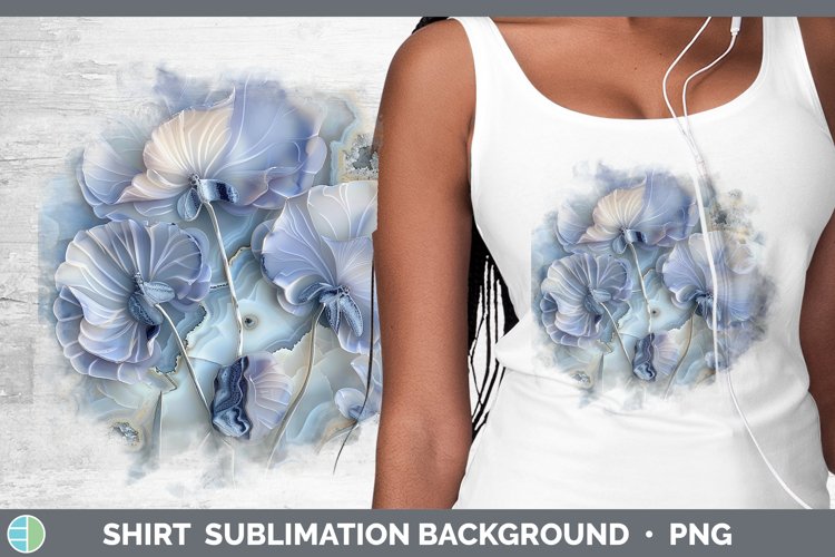Gorgeous3D Agate Flowers Shirt design.