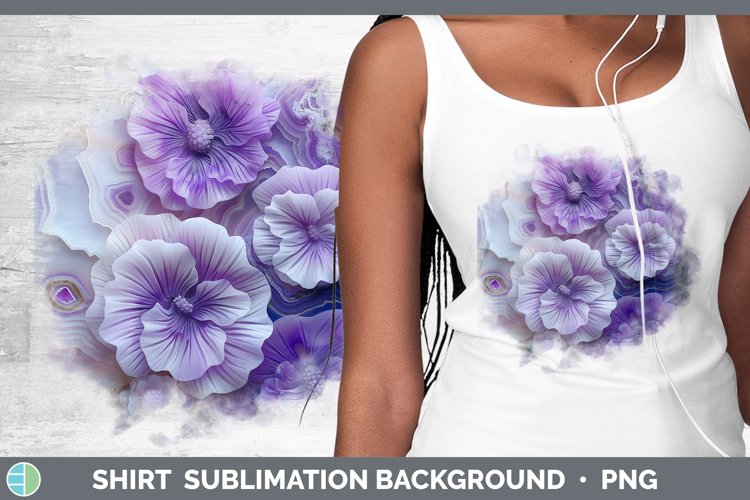 Gorgeous3D Agate Flowers Shirt design.