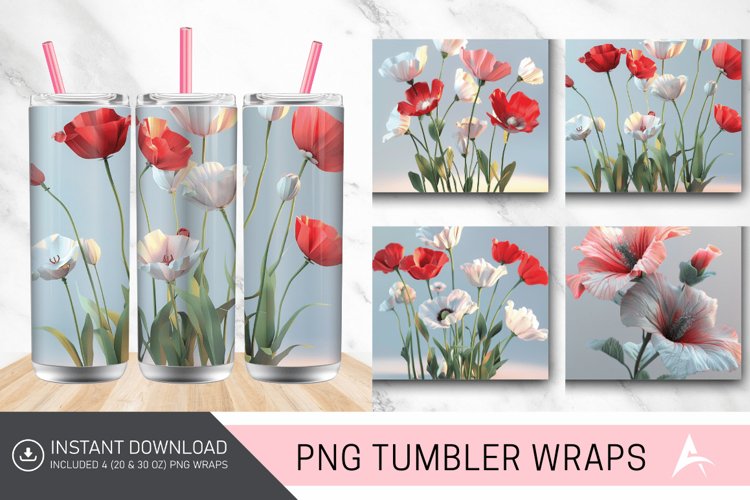 3D Amapola Tumbler wrap example image 1