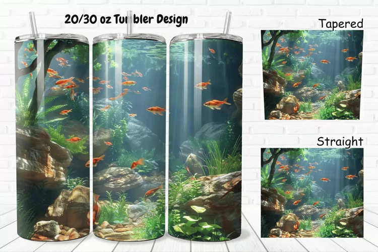 3D Aquarium 20/30oz Skinny Tumbler