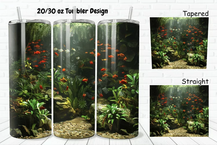 3D Aquarium 20/30oz Skinny Tumbler