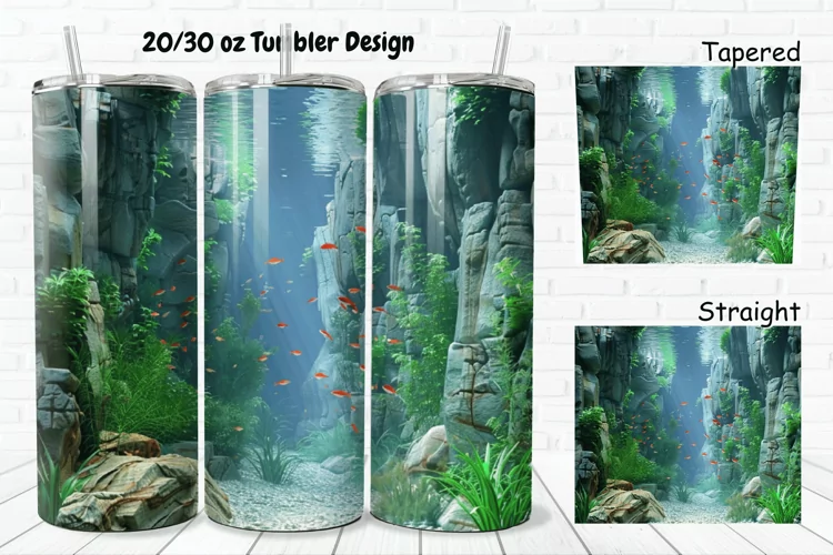 3D Aquarium 20/30oz Skinny Tumbler