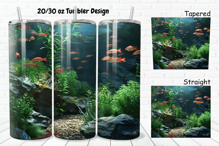 3D Aquarium 20/30oz Skinny Tumbler