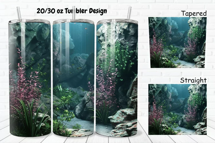 3D Aquarium 20/30oz Skinny Tumbler
