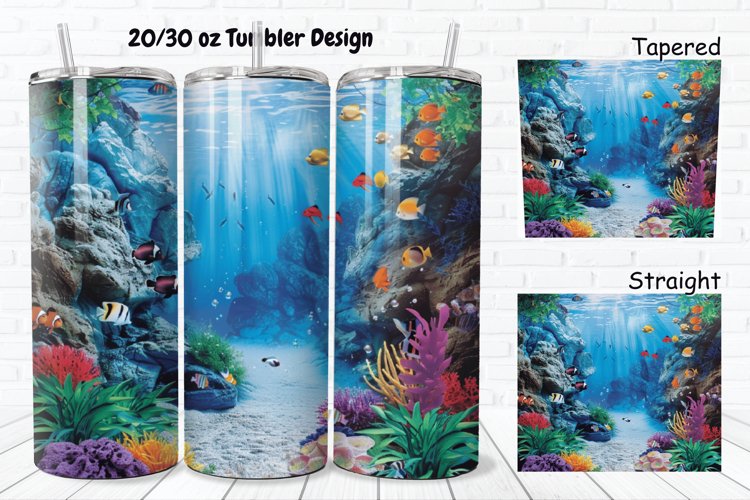 3D Aquarium 20/30oz Skinny Tumbler