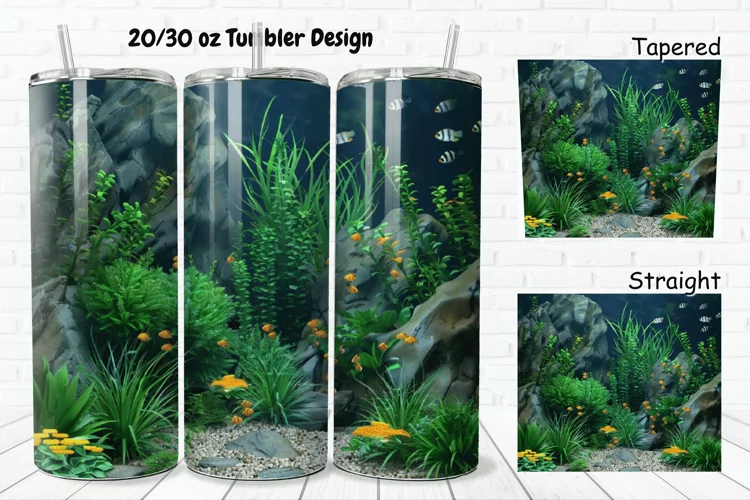 3D Aquarium 20/30oz Skinny Tumbler