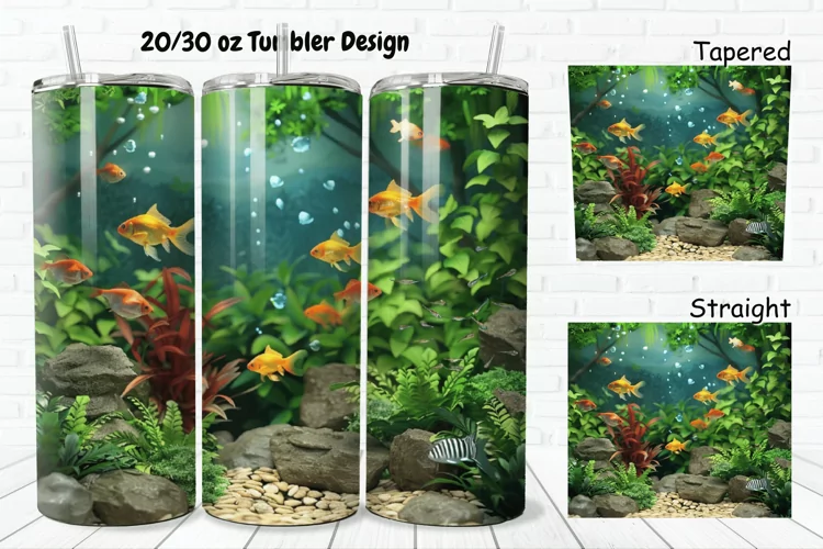 3D Aquarium 20/30oz Skinny Tumbler