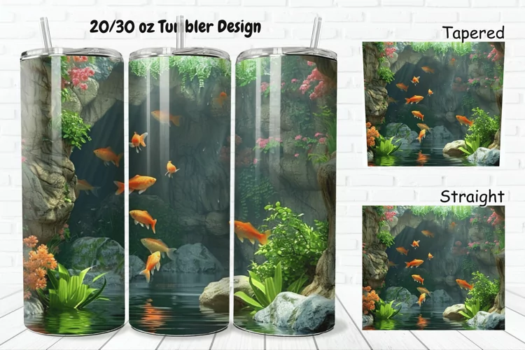 3D Aquarium 20/30oz Skinny Tumbler