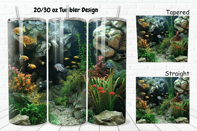 3D Aquarium 20/30oz Skinny Tumbler
