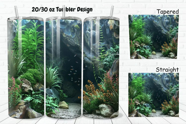 3D Aquarium 20/30oz Skinny Tumbler