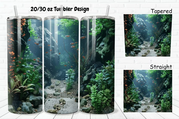3D Aquarium 20/30oz Skinny Tumbler